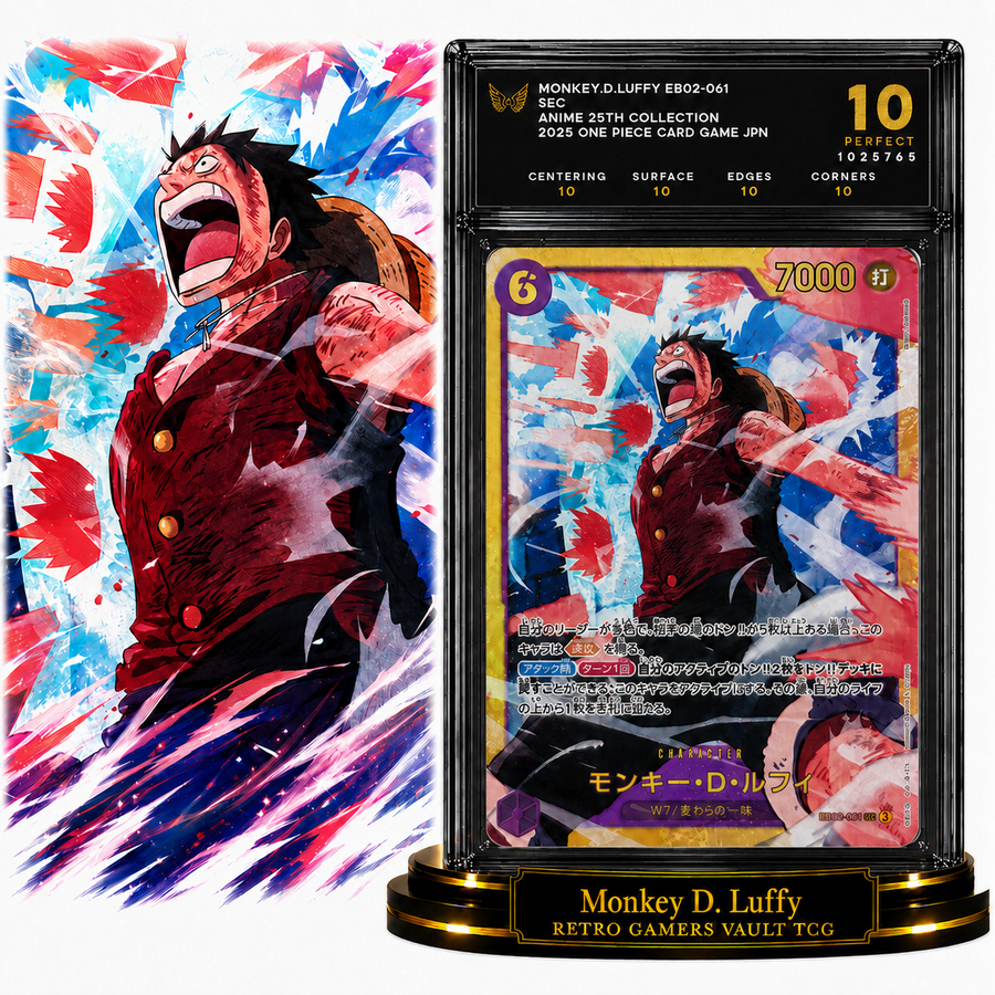 Monkey D.Luffy EB02-061 SEC FLAWLESS 10 BLACK LABEL
