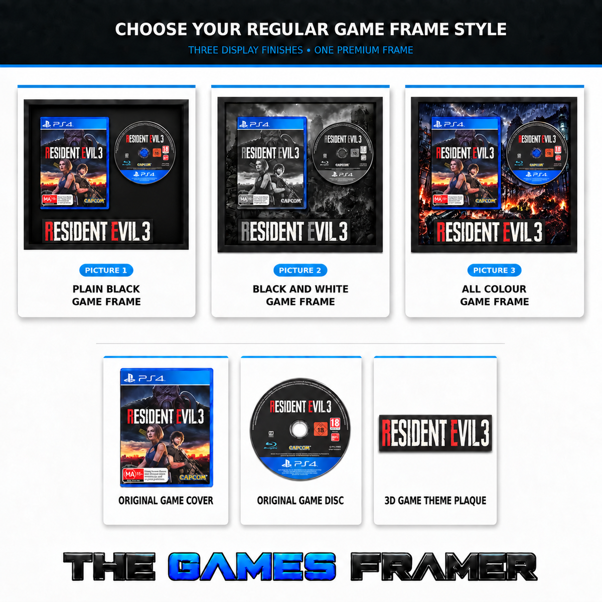 Resident Evil 3  Loaded Edition Games Framer Boxed Picture Frame