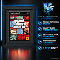 Grand Theft Auto 3 Game PS2 Covers Framed