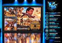 Uncharted 3 Nathan Drake PS3 Pro Box Frame Professional Mount