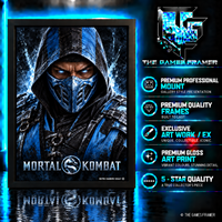 Mortal Kombat Ninja Collection  7 X Straight Mount Premium Quality Flat Frame