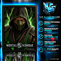 Mortal Kombat Ninja Collection  7 X Straight Mount Premium Quality Flat Frame