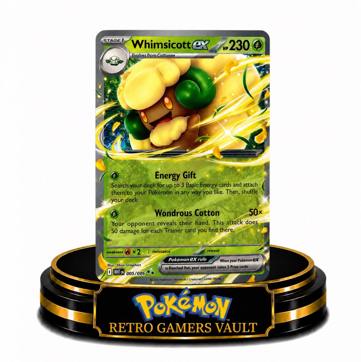 Whimsicott ex 005/086 Single Card Mint