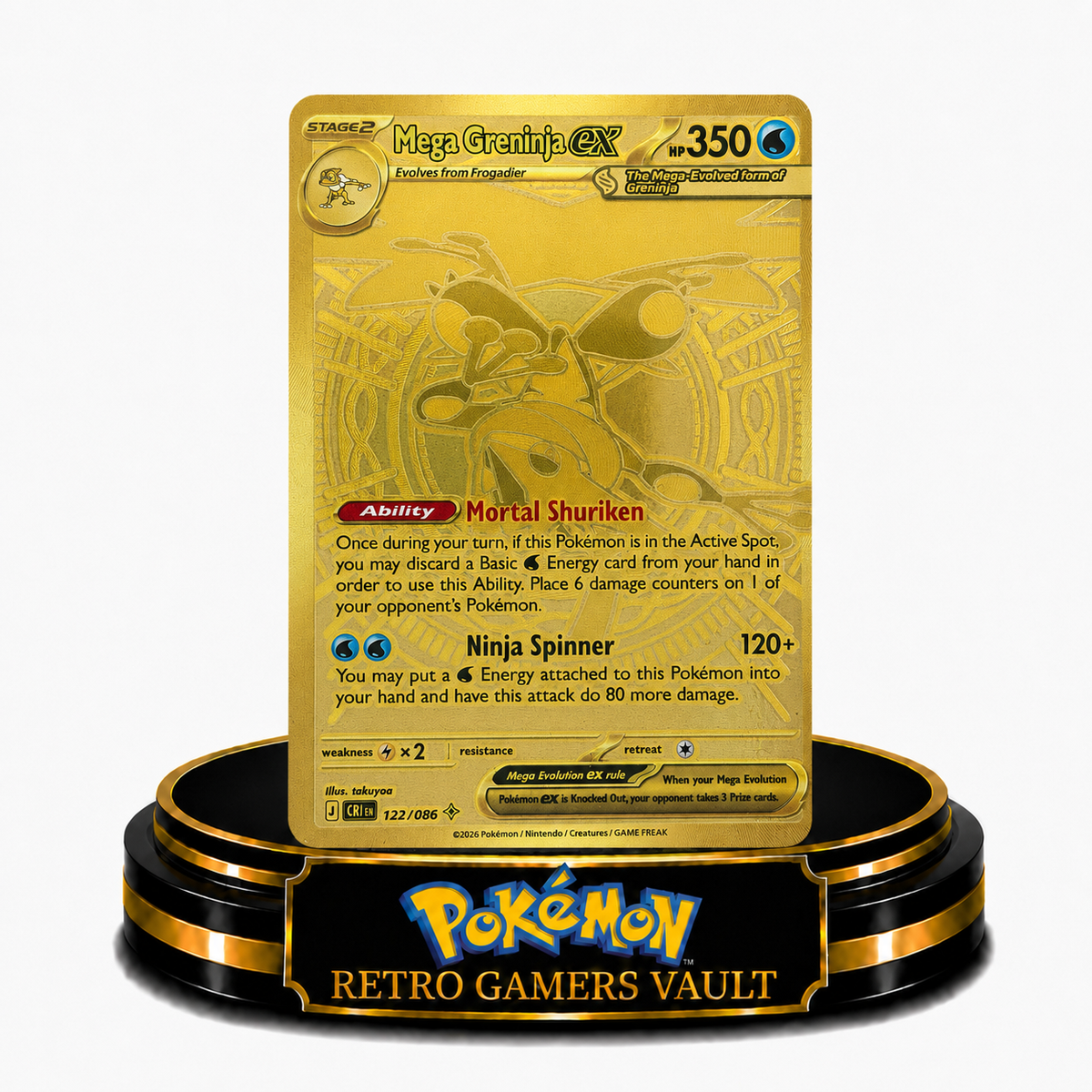 Mega Greninja 122/086 ex Single Card Mint