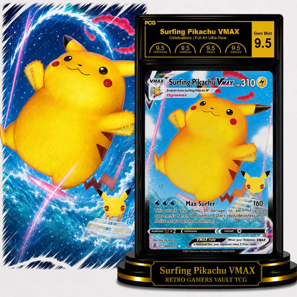 Sufing Pikachu VMAX (009/025)