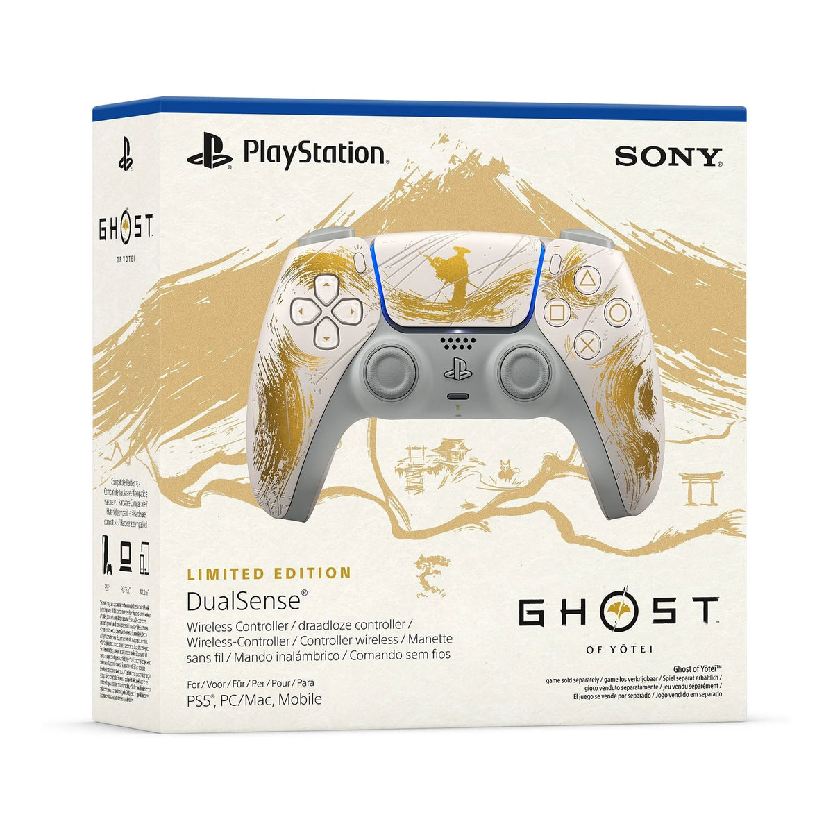PlayStation 5 Ghost of Yōtei DualSense Wireless Controller (Gold Limited Edition)