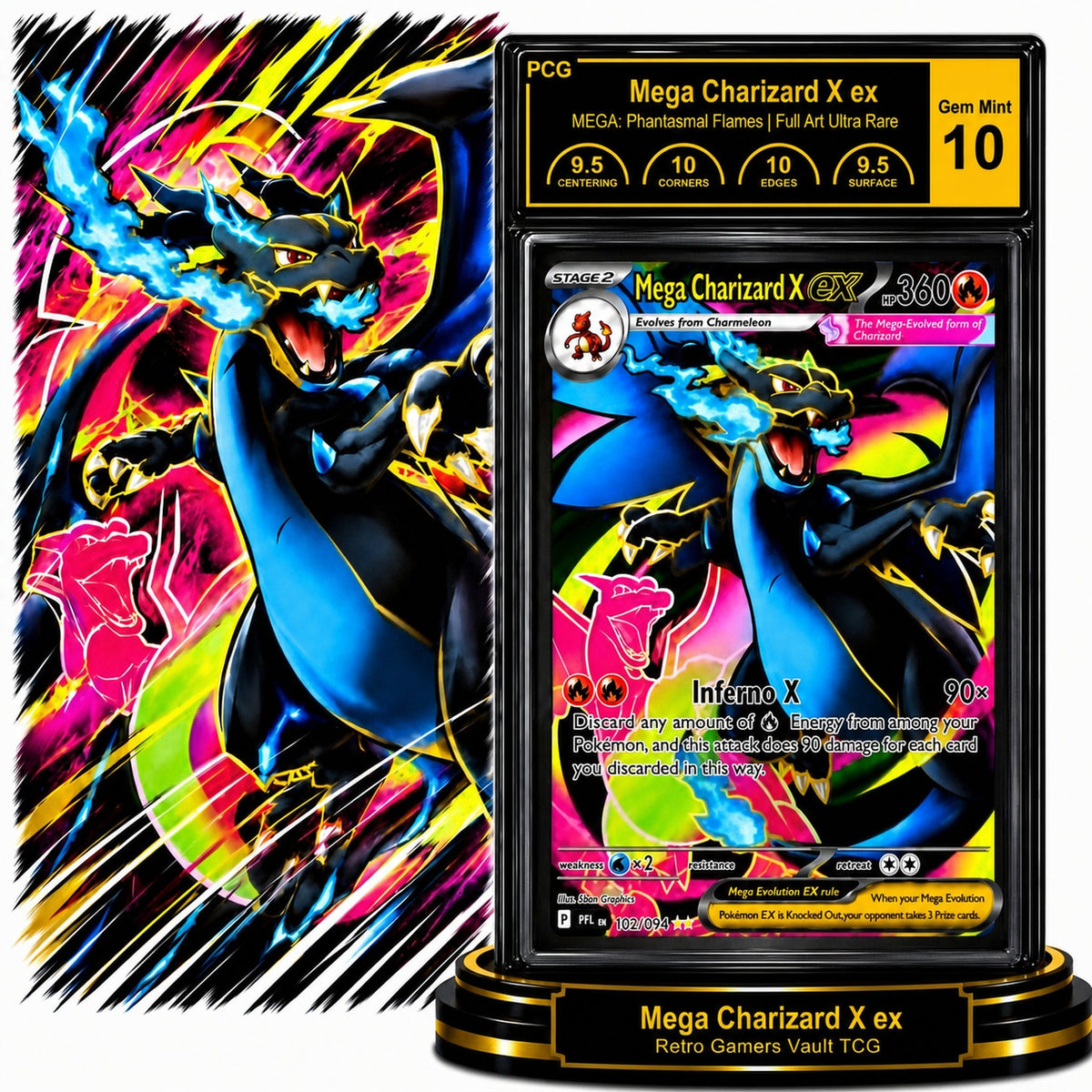 Mega Charizard X Ex (102/094) - Retro Gamers Vault